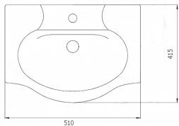 Тумба Ладога-50 прямая с раков. мебельн. Ладога-50 см